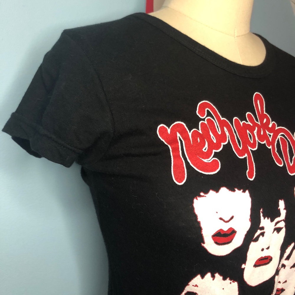 Y2K Sourpuss New York Dolls fitted tshirt 70s Punk Glam Hot Topic - Picture 3 of 6